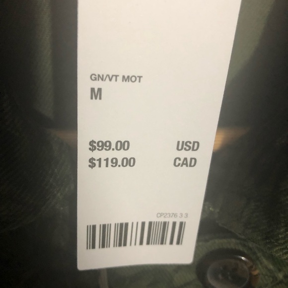 UO Denim Jacket Olive Green Palm Print BDG Brand M - Picture 7 of 8